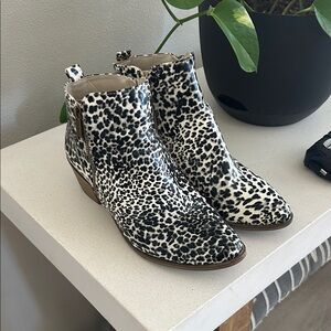 Chic Black and White Ankle Booties